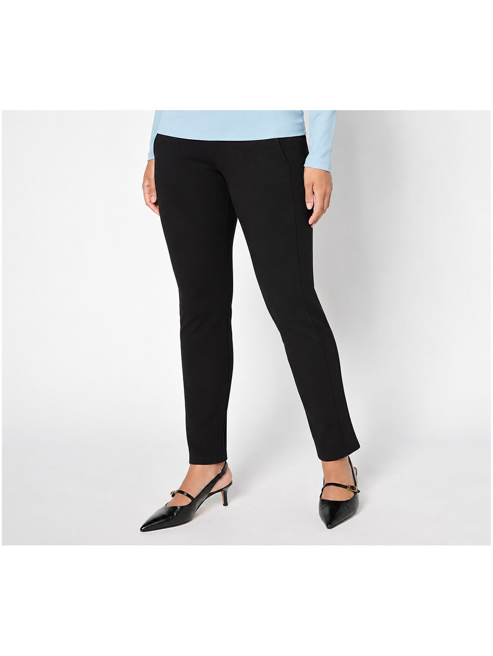 Women with Control Regular Prime Stretch Denim Slim Leg Pants Black, X-Small
